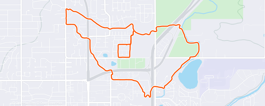 Map of the activity, Afternoon Run