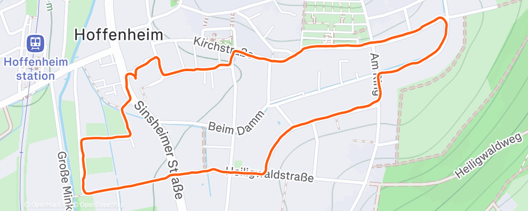 Map of the activity, Spaziergang am Nachmittag