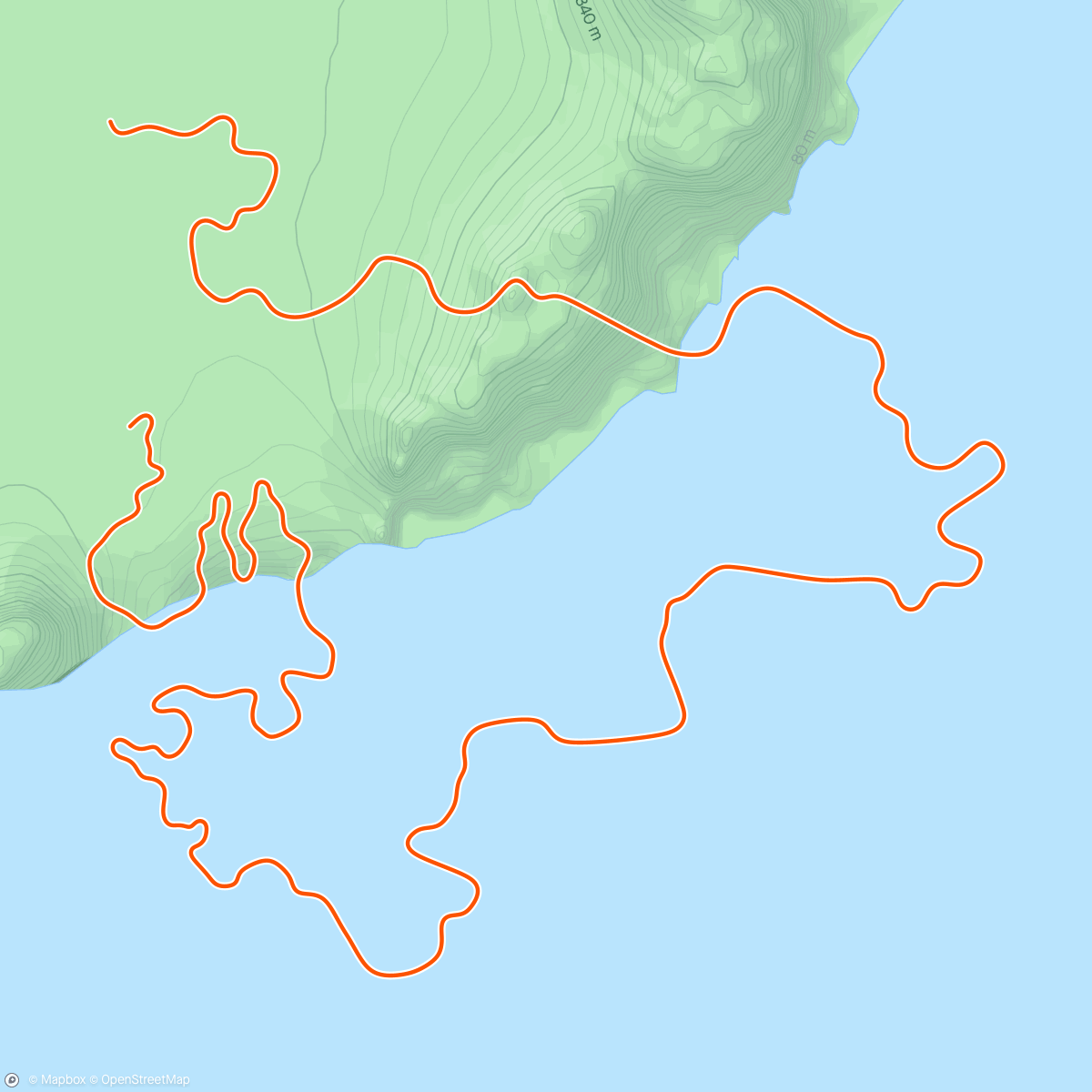 Map of the activity, Zwift - Race: TBR Enduro Race (D) on Big Foot Hills in Watopia