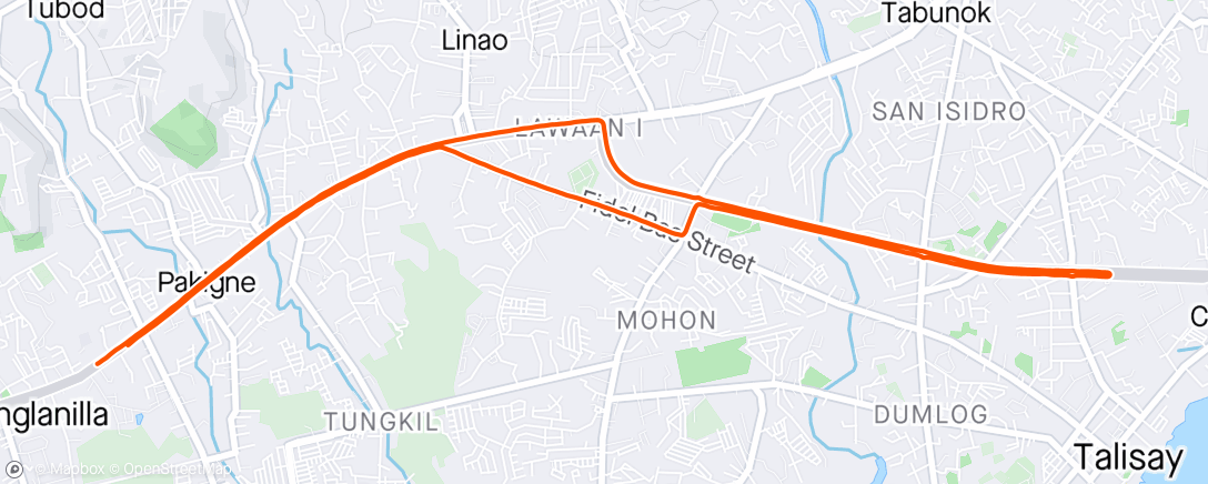 Map of the activity, Morning Run