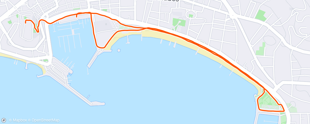 Map of the activity, Course à pied le matin