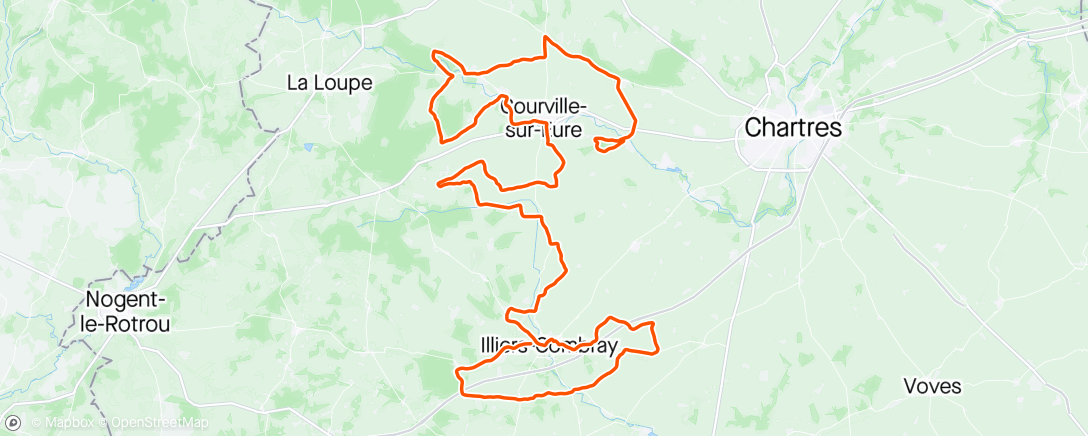 Map of the activity, Boucles entre Beauce et perche