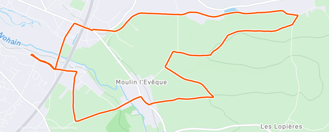 Map of the activity, Morning Run