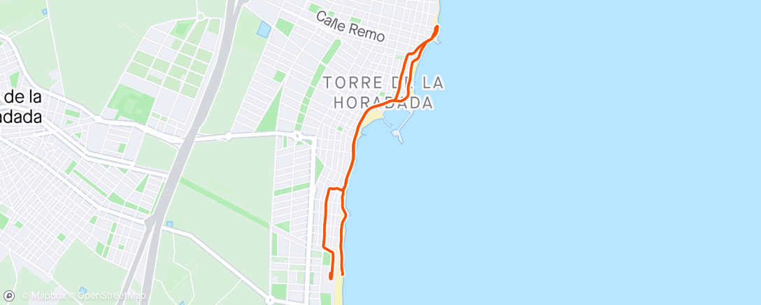 Map of the activity, Horadada Walk