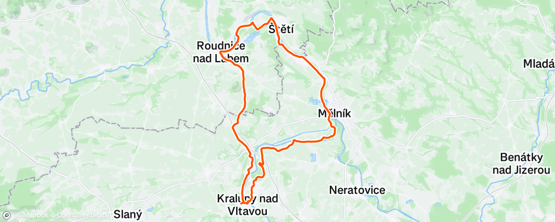 Map of the activity, Afternoon Ride