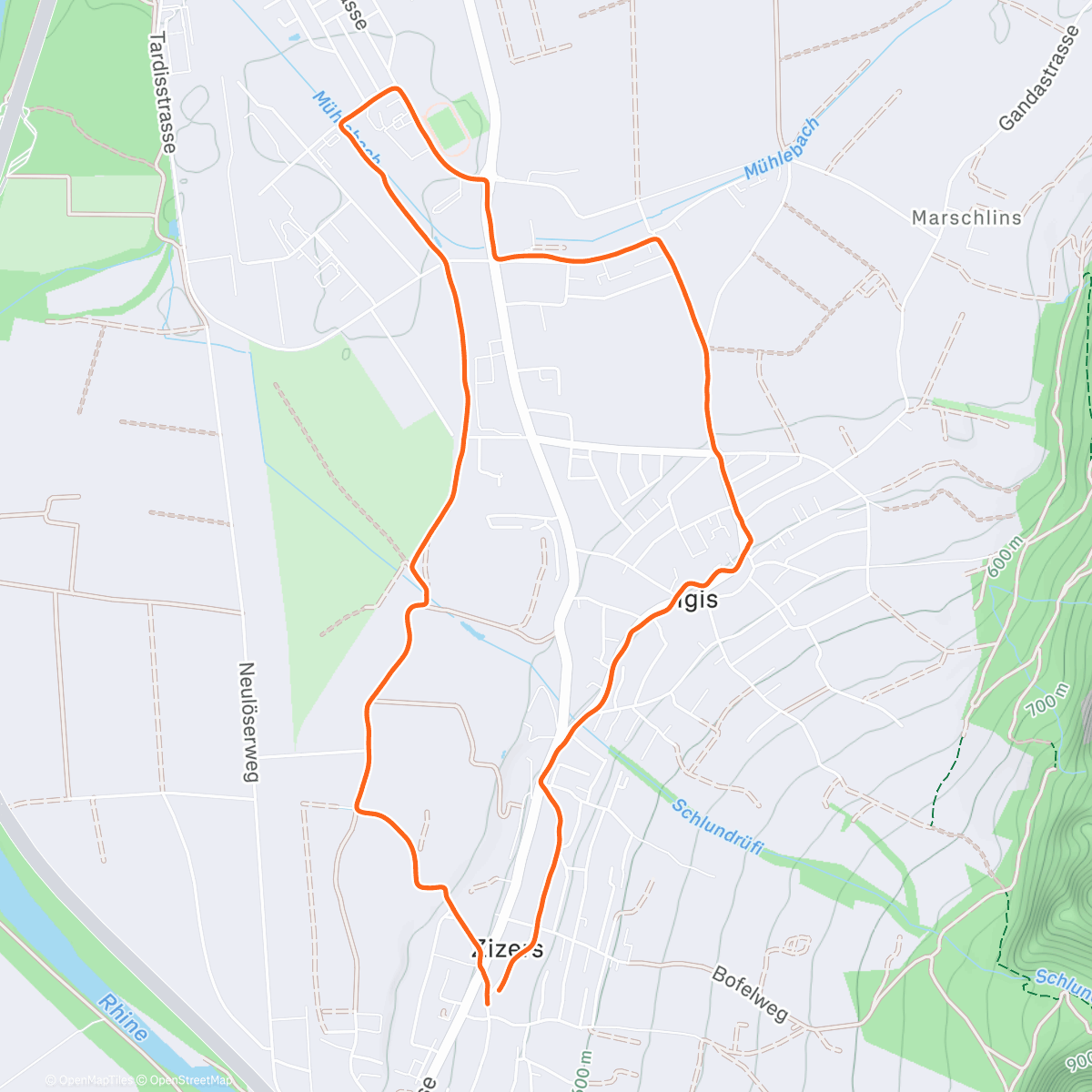 Map of the activity, Cloudy after raclette shakeout run🤰🏼
