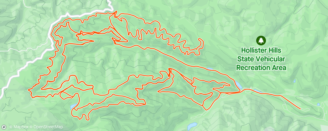 Map of the activity, dirtbike