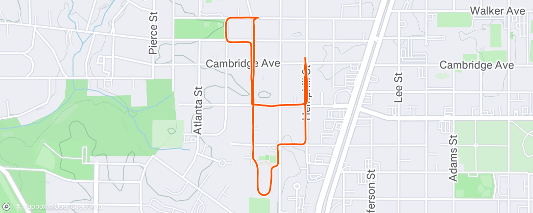 Map of the activity, Alternating Hill Reps with Runna ✅