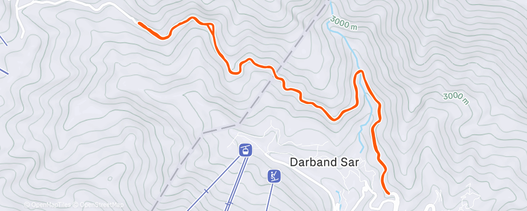 Map of the activity, Morning Run