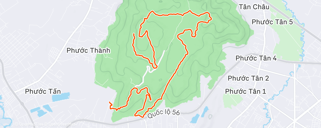 Map of the activity, Morning Run