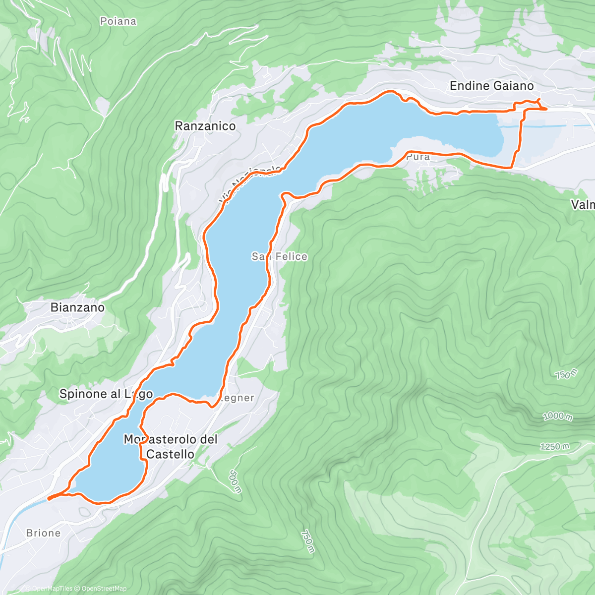 Map of the activity, Lunch Walk