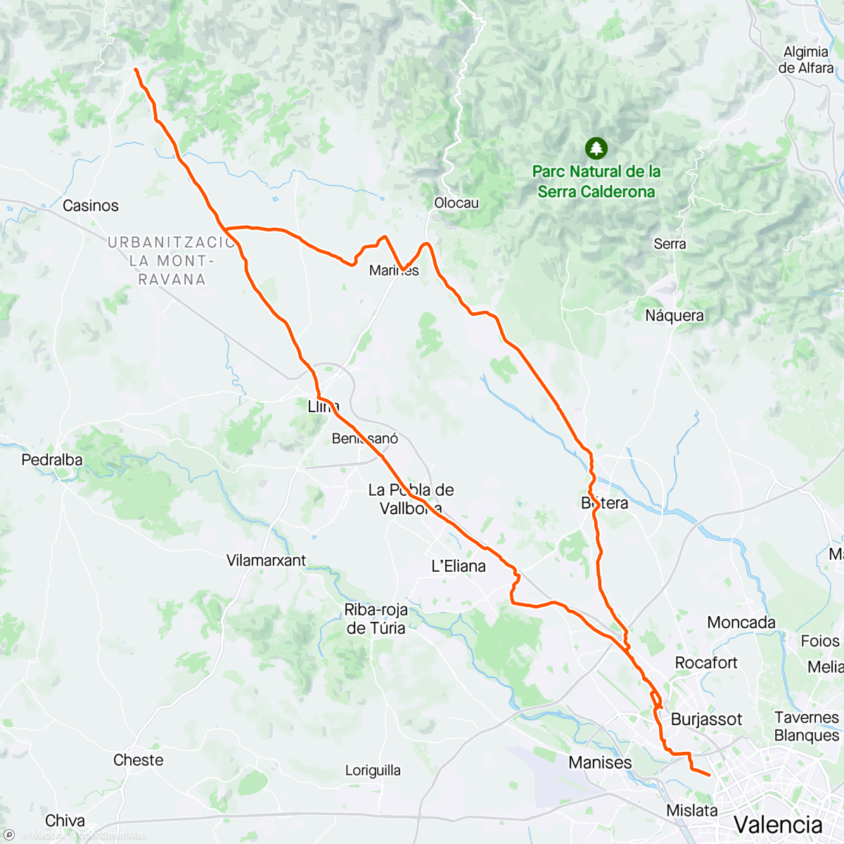 Map of the activity, Un Alcublas (rotonda previa)