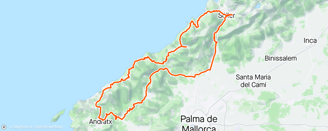 Map of the activity, Last Mallorca Ride - great route and views