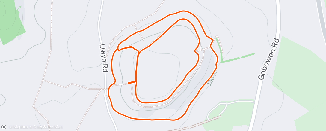 Map of the activity, Afternoon Trail Run