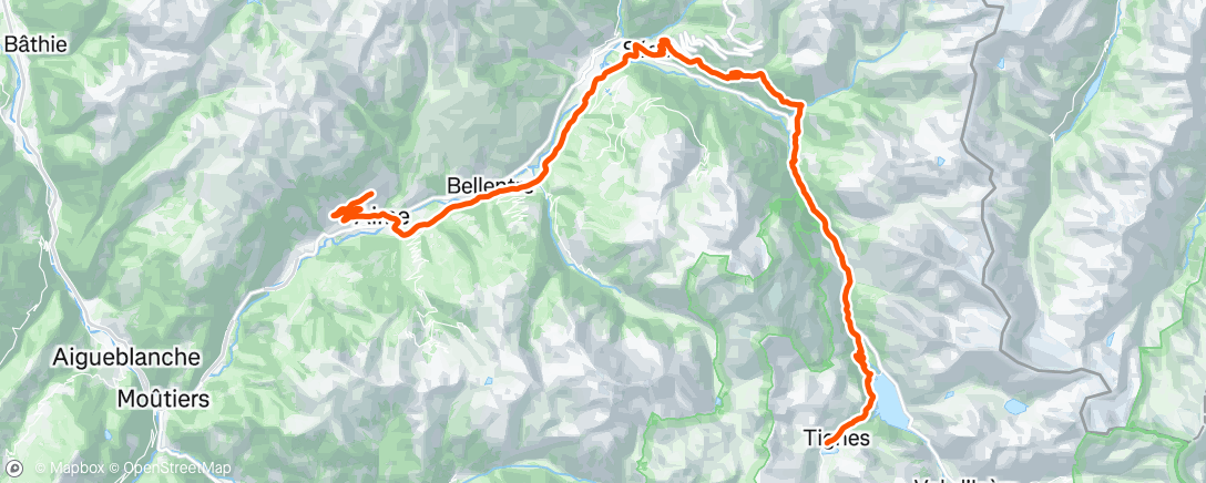 Map of the activity, Tignes #2