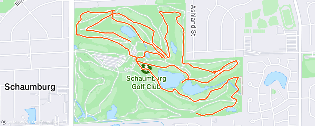 Map of the activity, Evening Golf