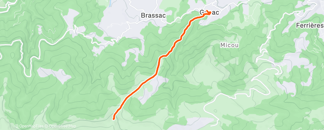 Карта физической активности (Trail le midi)