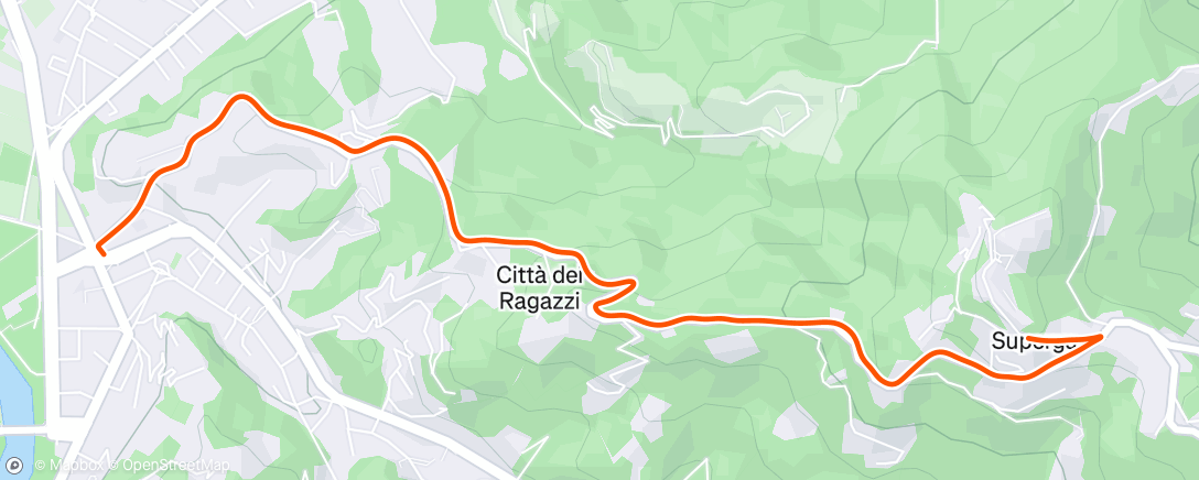 Map of the activity, Afternoon Ride
