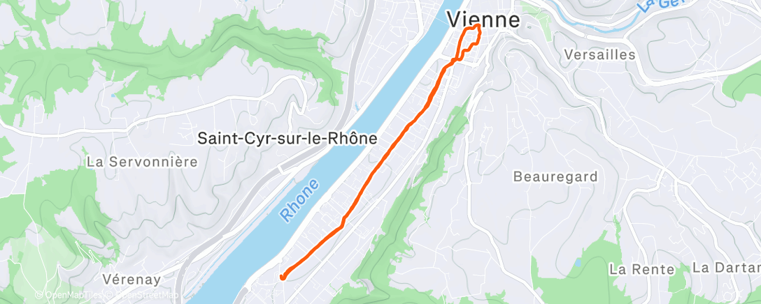 Карта физической активности (Randonnée dans l'après-midi)