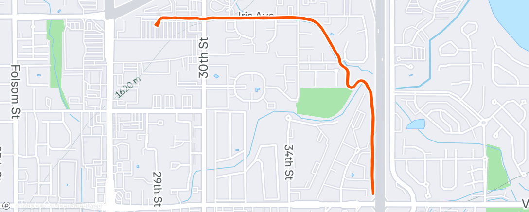 Mapa da atividade, Evening Run