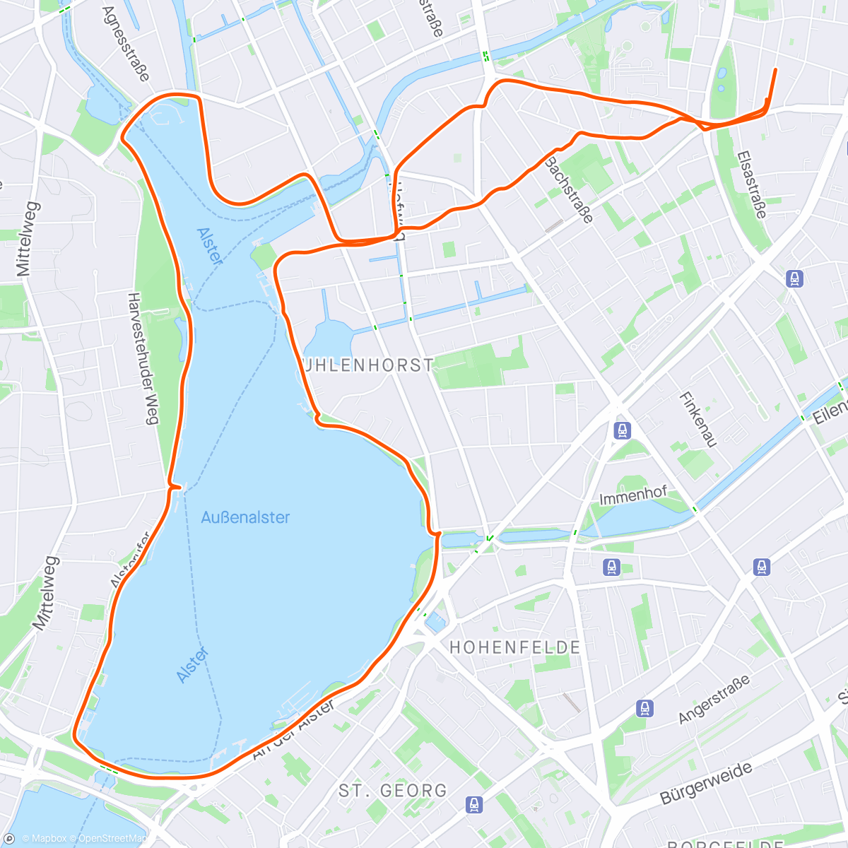 Map of the activity, Nun ist’s auch unsere Alster