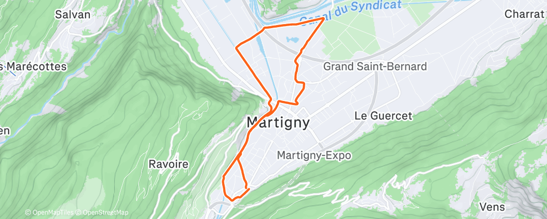 Map of the activity, Jogg EF