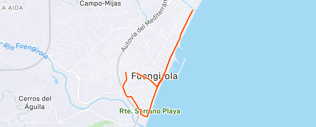 Map of the activity, 40’ @4:59 ❤️129 +38