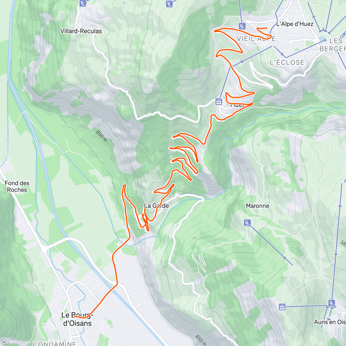 Map of the activity, ROUVY - Race: Alpe d'Huez | France