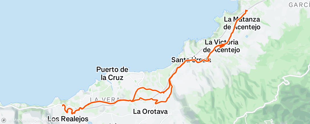 Map of the activity, Actividad vespertina