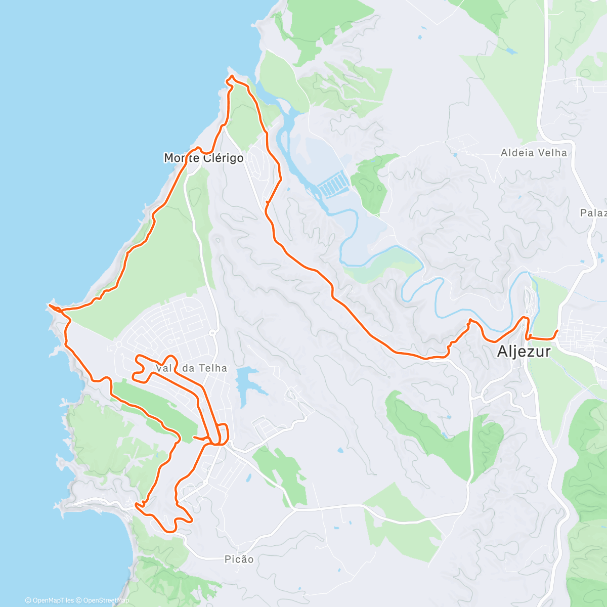 Map of the activity, Etappe 7 🇵🇹 Aljezur - Arrifana
