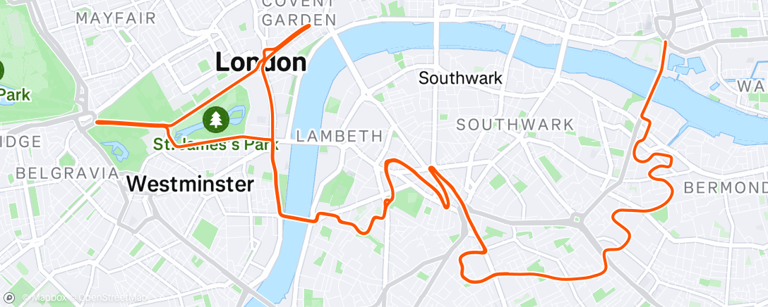 Map of the activity, Zwift - Aerobic Sustainability on London Uprising in London