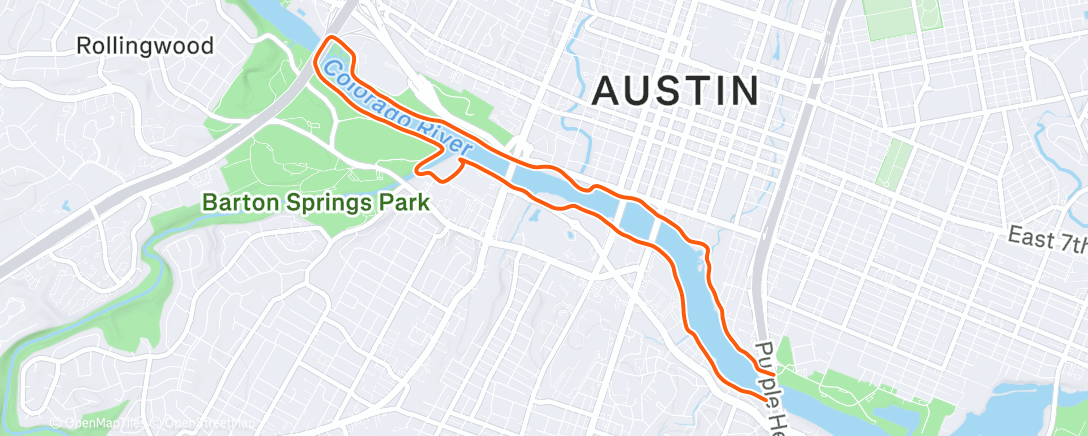 Map of the activity, Morning Run
