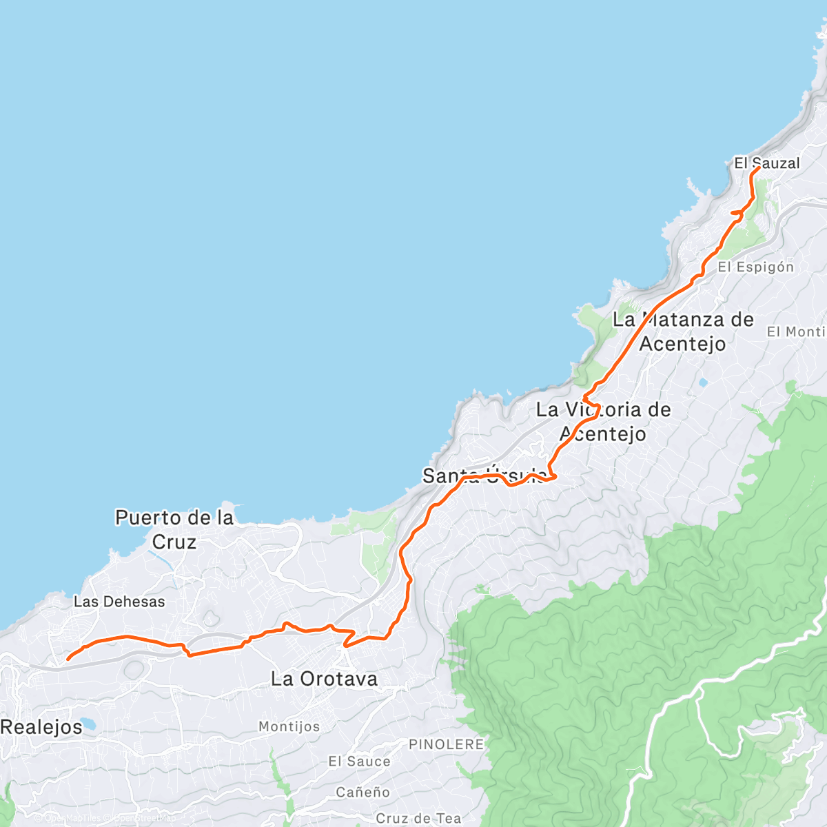 Map of the activity, NYE Unofficial Half