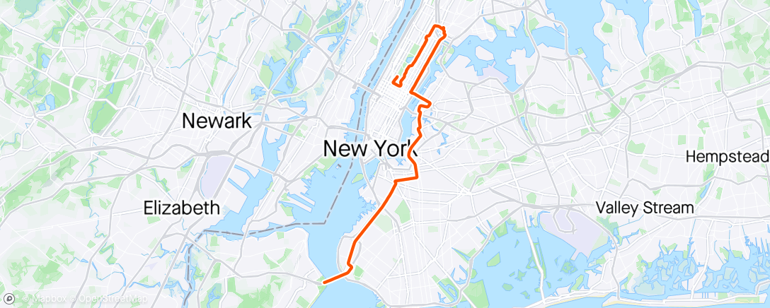 Map of the activity, Erm... about time I put the New York Marathon on strava...