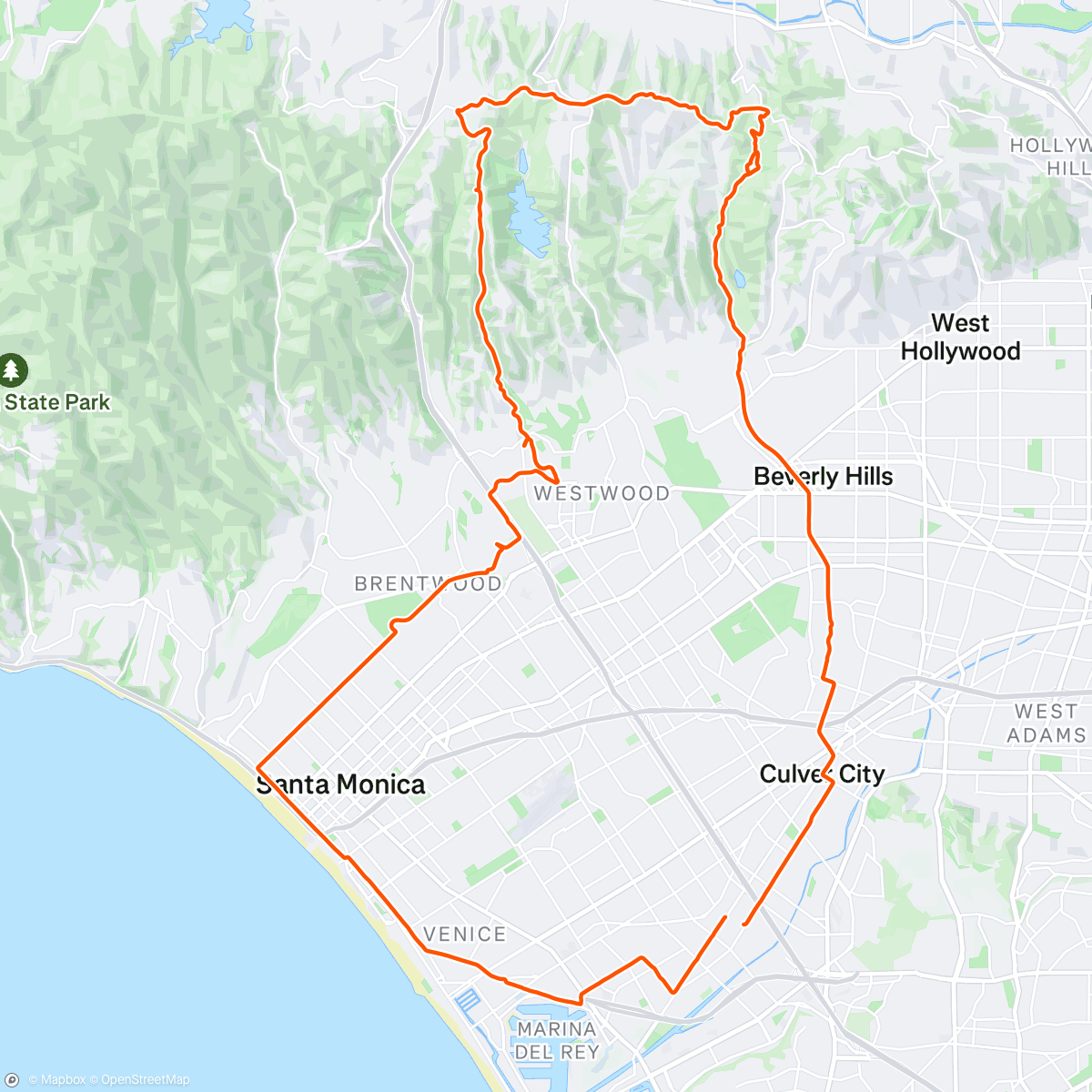 Map of the activity, Morning Ride