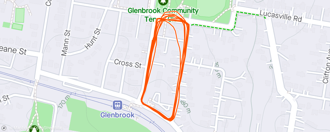 Map of the activity, 440 Glenbrook