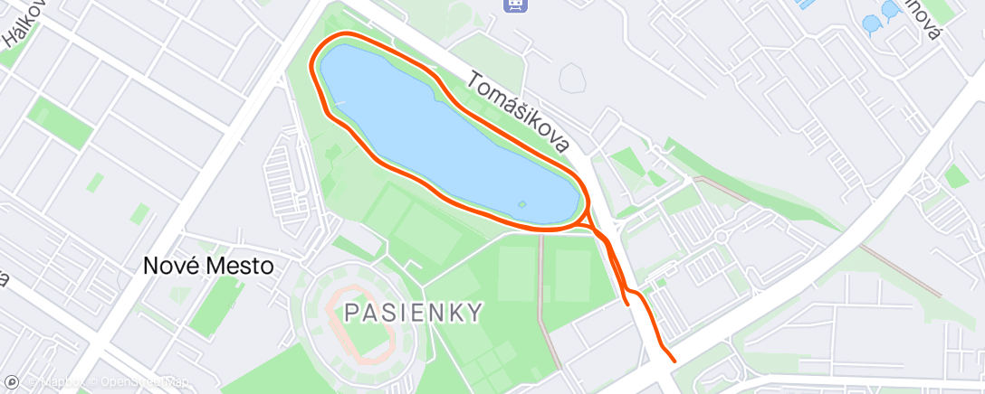 Map of the activity, Tempo 2ks with Runna ✅