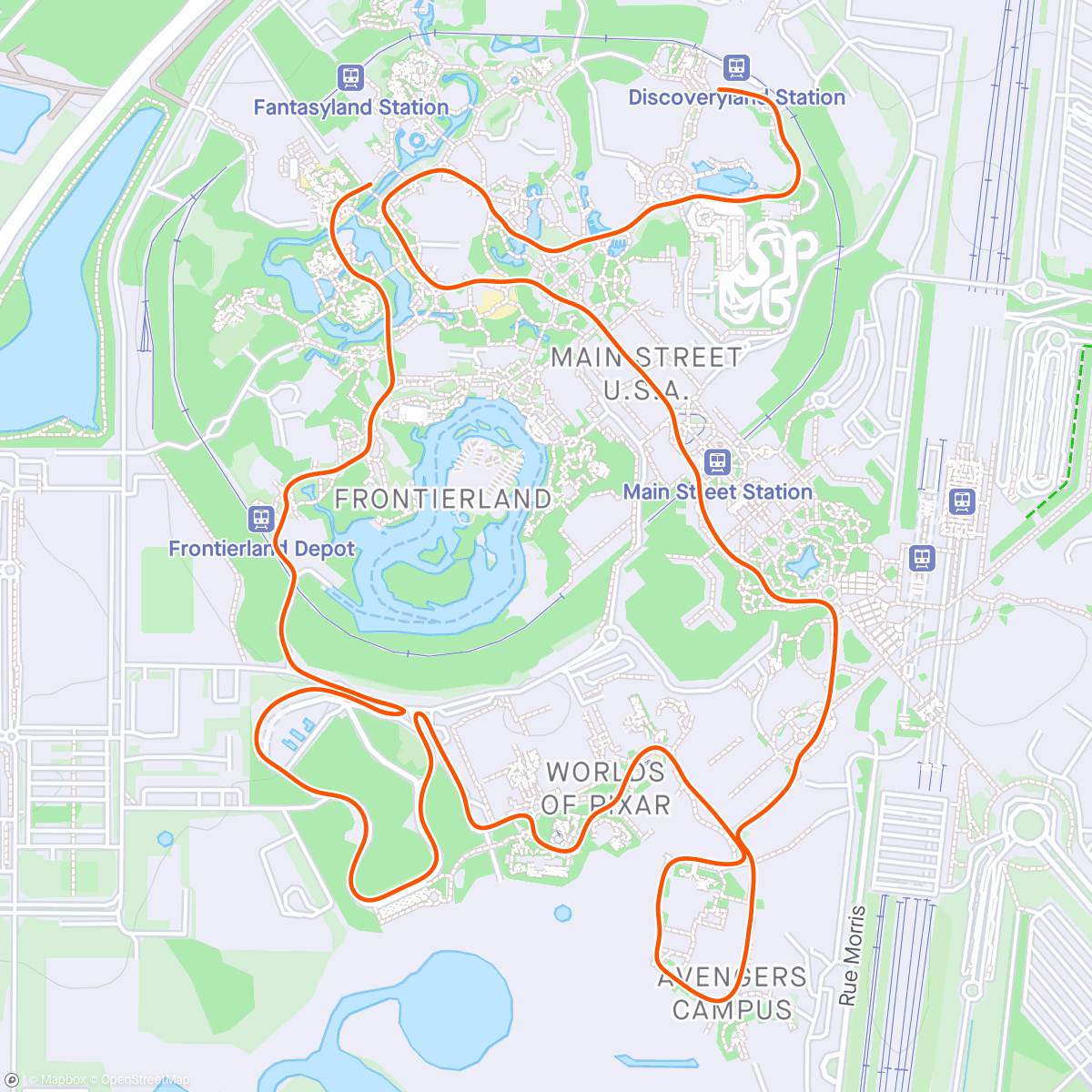 Mapa da atividade, Disney Fun Run 2024
