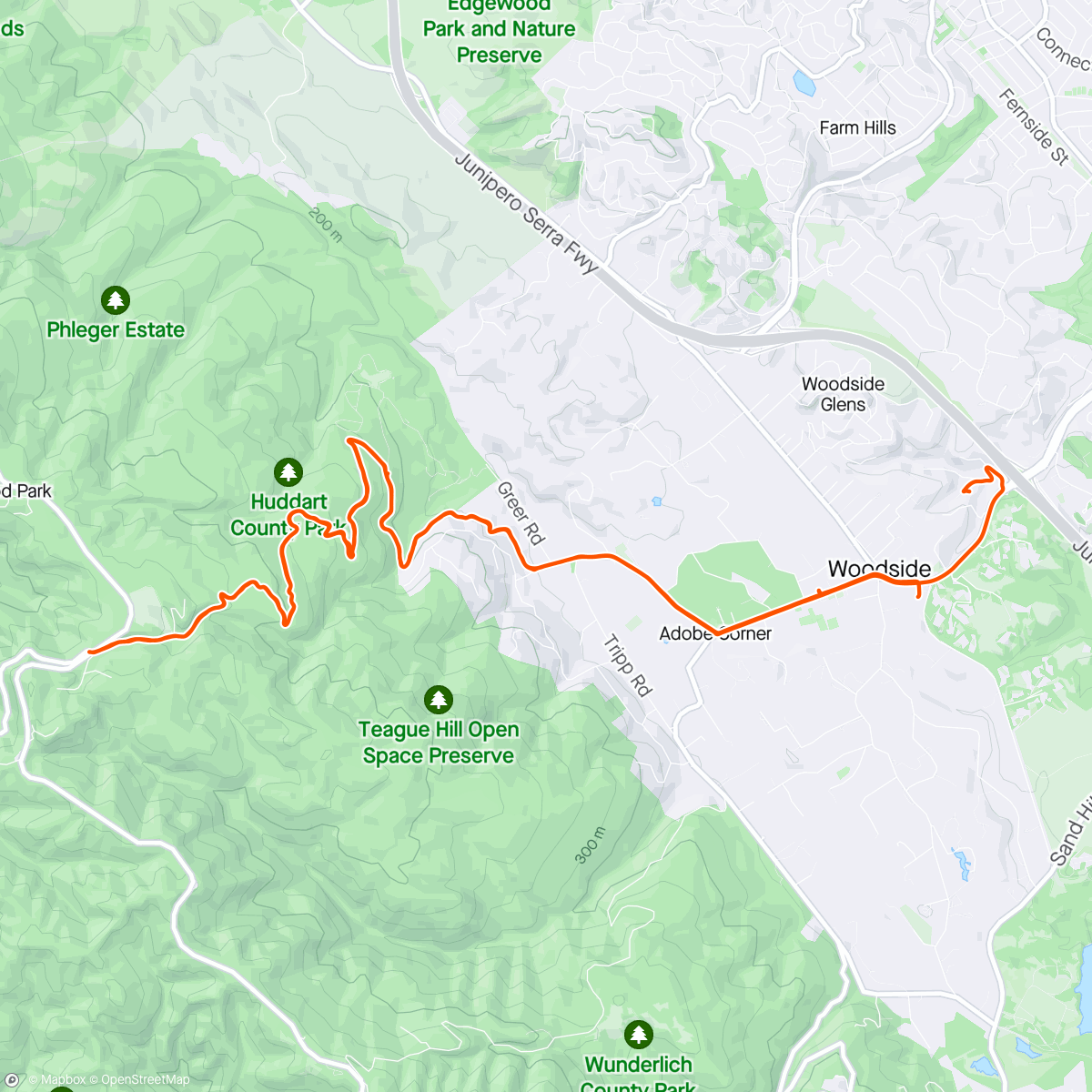 Map of the activity, King’s Mtn. OAB