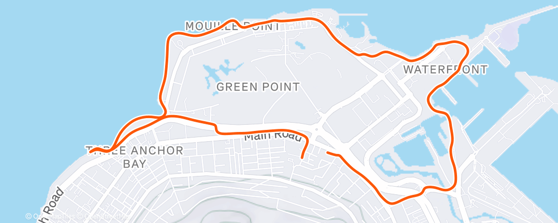 Map of the activity, Runnig in the Sun and Enjoying the Ocean View