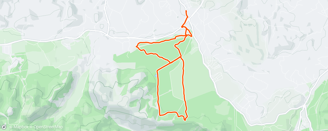 Mapa de la actividad, Bicicleta de montaña vespertina
