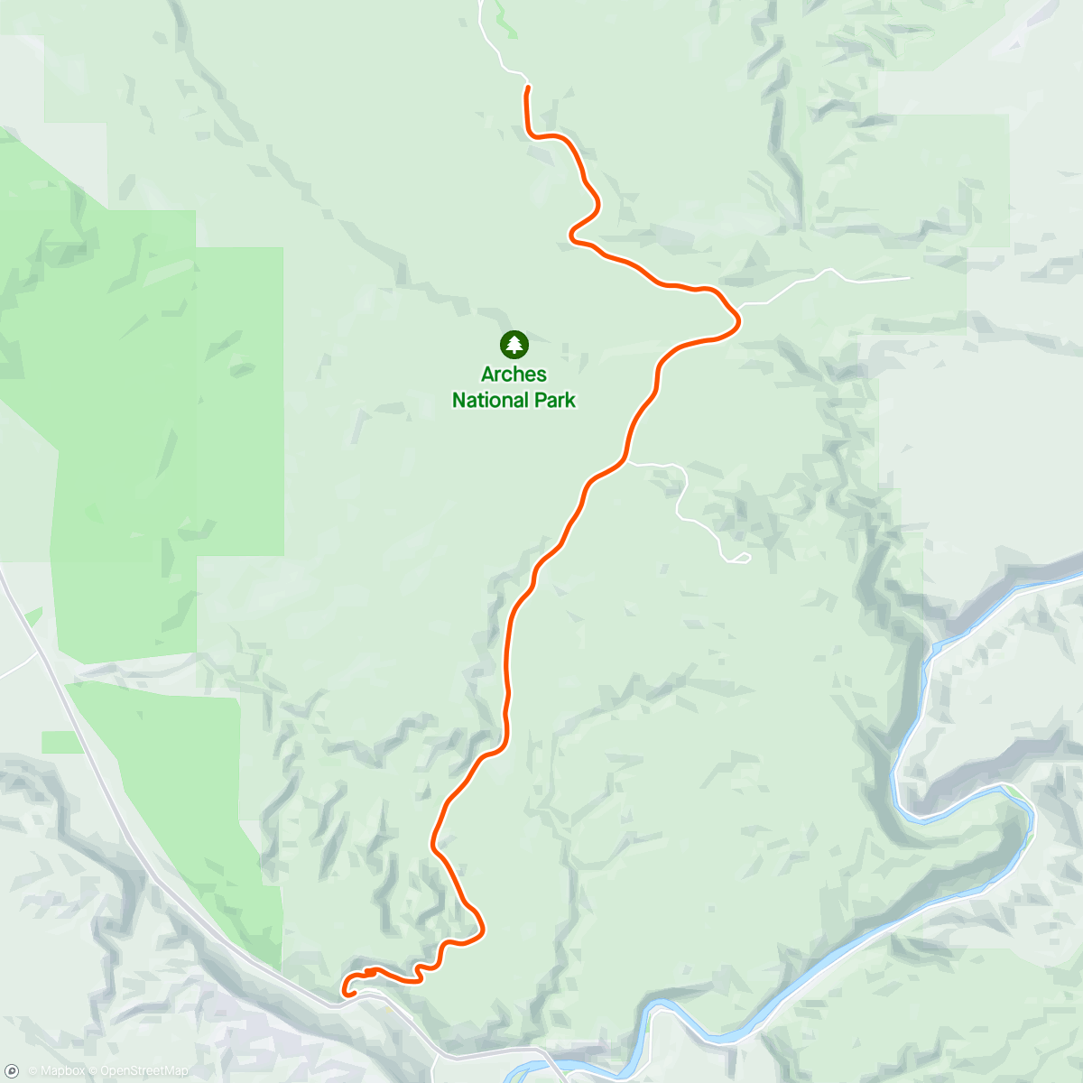 Map of the activity, BKOOL - Arches National Park Scenic Drive