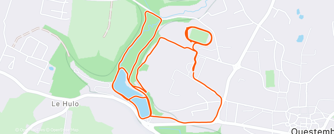Map of the activity, Course à pied le matin