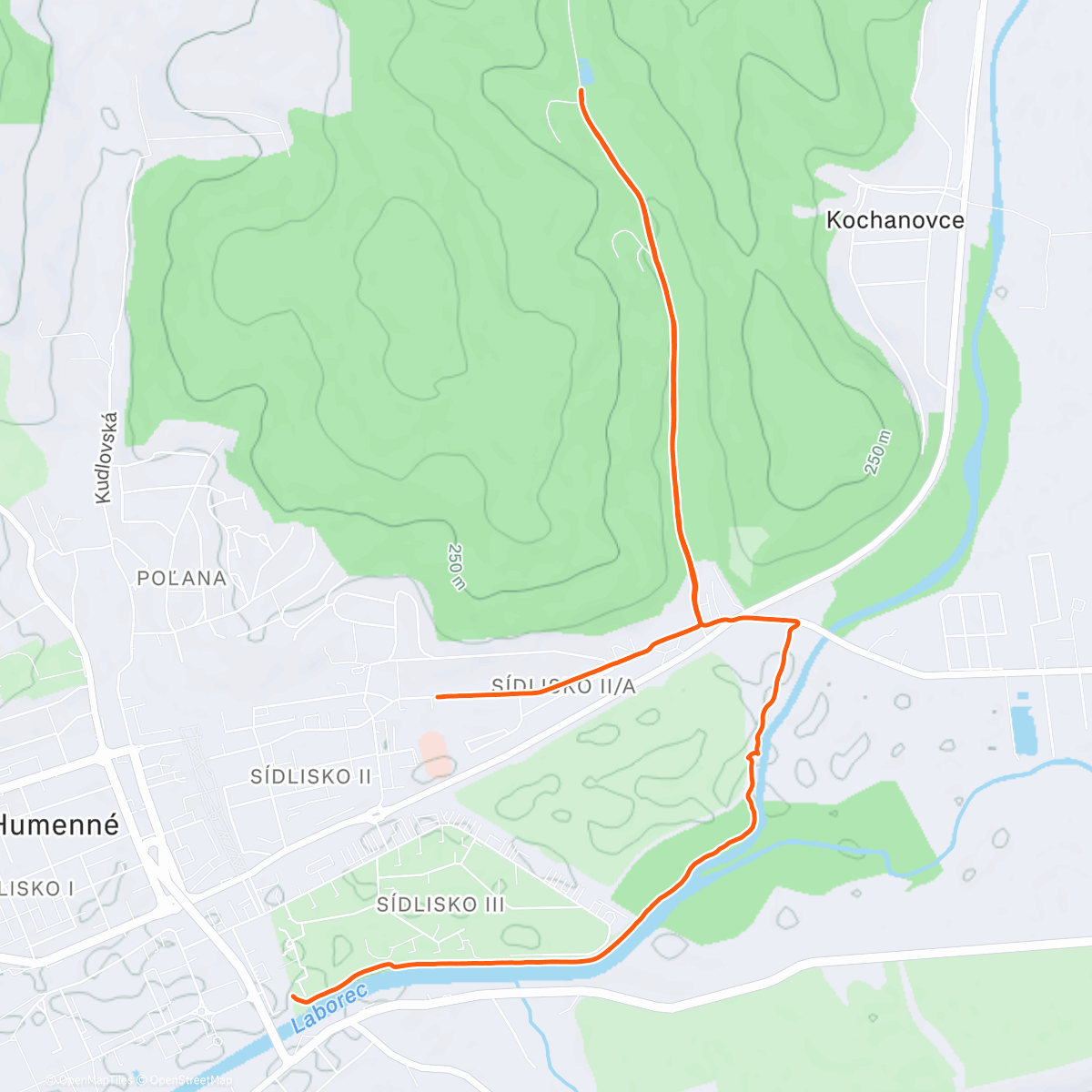 Карта физической активности (Morning Trail Run)