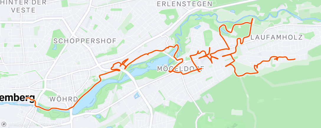 Map of the activity, Traillauf am Nachmittag