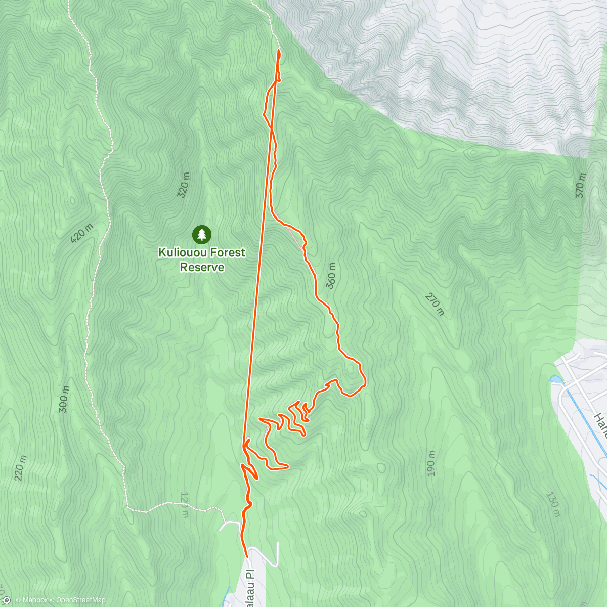 Map of the activity, Morning Trail Run