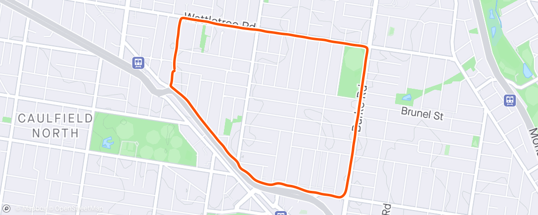 Map of the activity, Easy jog in the family hood