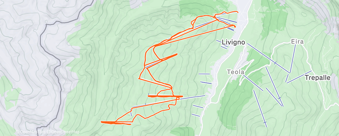 Map of the activity, Morning Alpine Ski