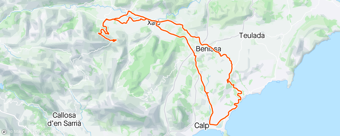 Map of the activity, Coll de Rates