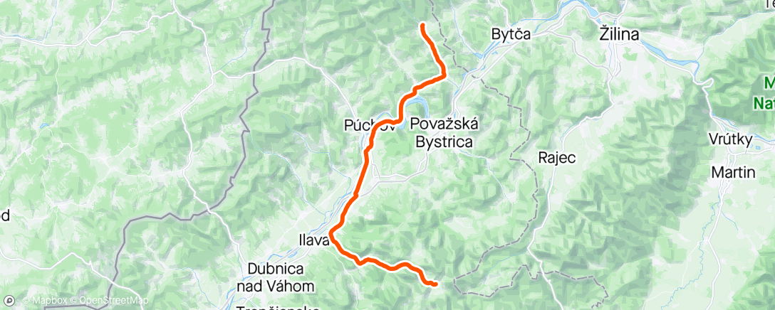 Map of the activity, Slovakia #15 - Zliechov to Papradno